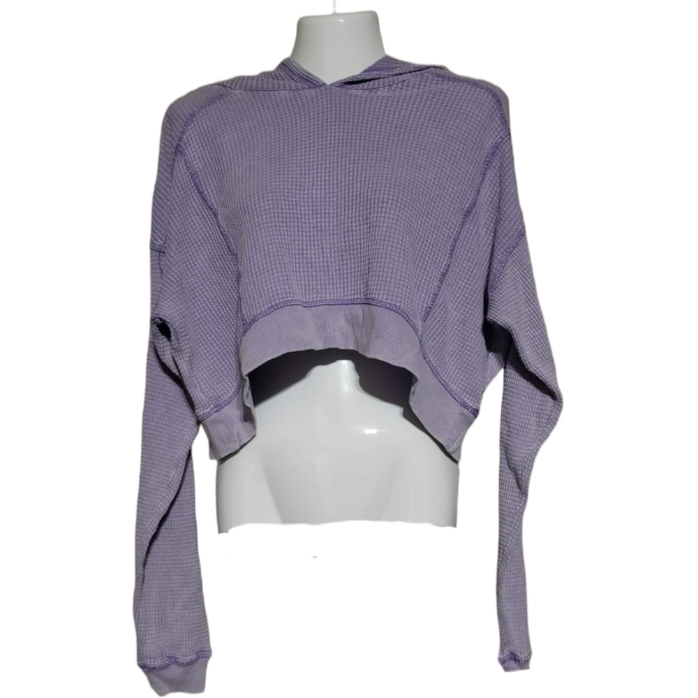 Wild Fable hooded purple pullover crop top - XXL